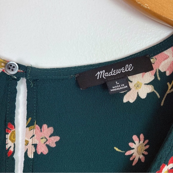 Madewell Rhyme Top in Spruce Blooms Size Large - Picture 6 of 11